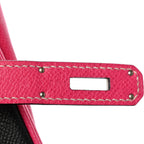 Epsom Horseshoe Birkin 35 Black Bleu Electrique Rose Tyrien