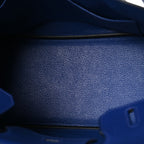Taurillon Novillo Horseshoe Birkin 30 Bleu Brighton