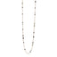 Pearl Bead Crystal CC Long Necklace Black Gold