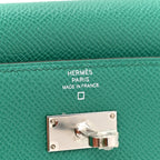 Epsom Shiny Alligator Kelly Medium Wallet Vert Jade