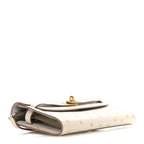Ostrich Kelly Wallet To Go Gris Perle