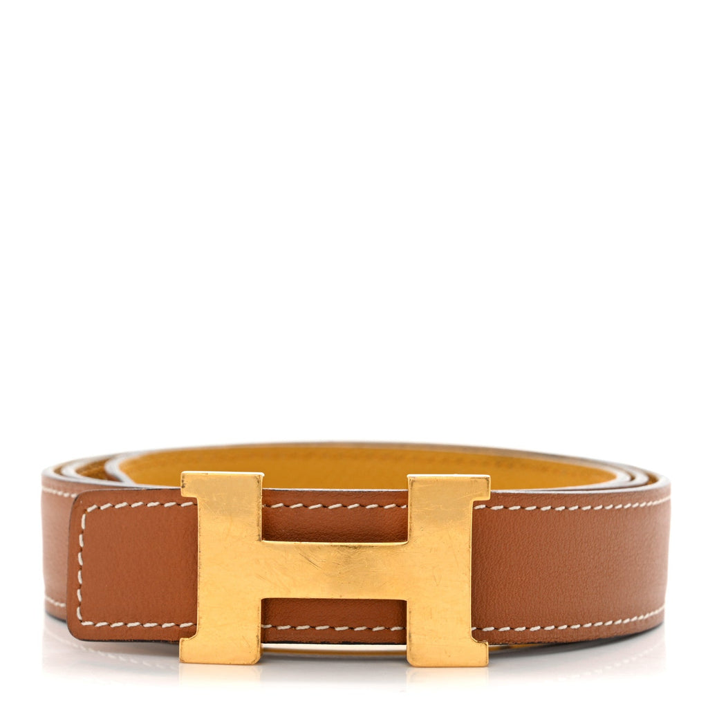 Swift Epsom 24mm Mini Constance Belt 80 Gold Jaune Ambre