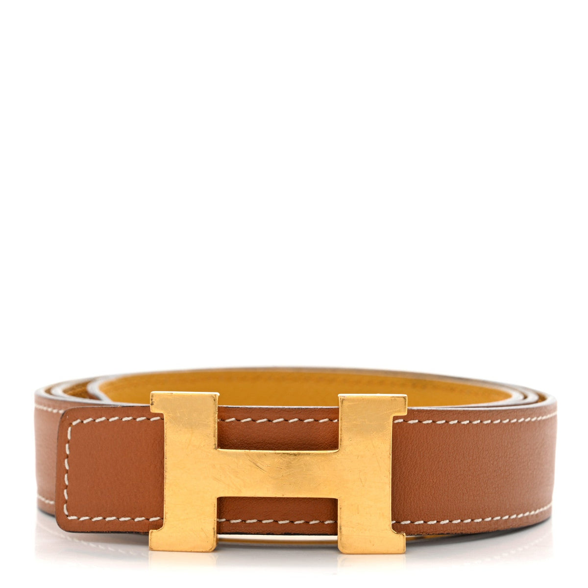 Swift Epsom 24mm Mini Constance Belt 80 Gold Jaune Ambre