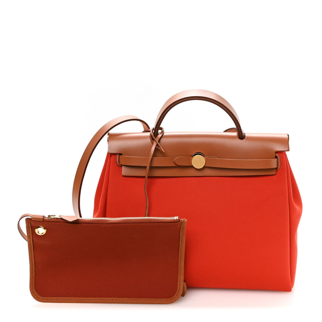 Vache Hunter Toile Herbag Zip Retourne 31 PM Orange Mecano Fauve