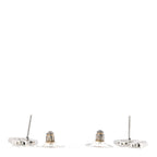 Crystal CC Heart Earrings Silver