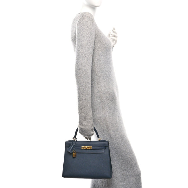 Epsom Kelly Sellier 28 Bleu Indigo Main Image