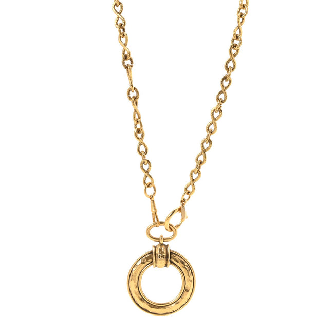 Loupe Magnifying Glass Necklace Gold Hover Image
