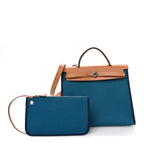 Toile Officier Vache Hunter Herbag Zip PM 31 Bleu Izmir Fauve