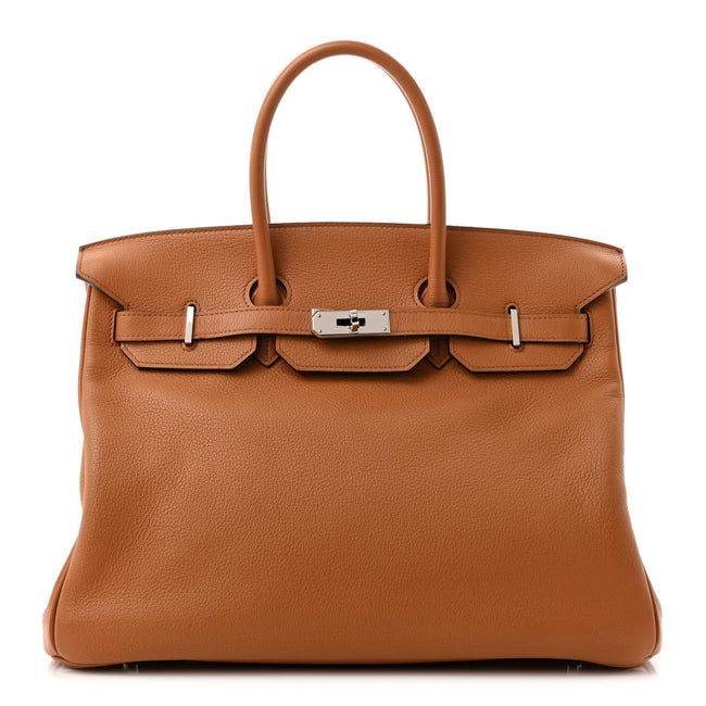 Taurillon Novillo Sea Surf and Fun Birkin 35 Toffee Hover Image