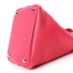 Taurillon Clemence Tri-Color Picotin Lock 18 PM Rose Extreme Rose Mexico Rouge De Coeur