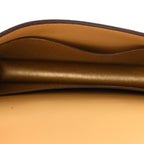 Metallic Chevre Chamkilight Constance Slim Wallet Dore