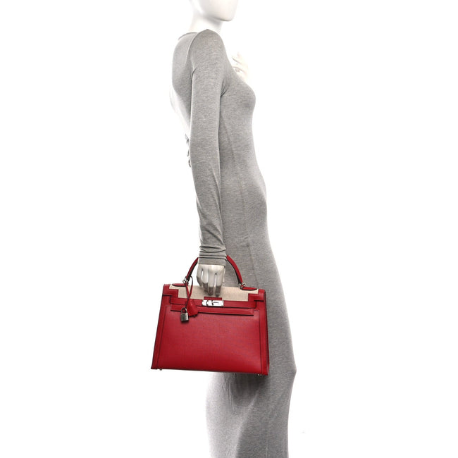 Berline Toile Swift Kelly Sellier 32 Rouge Piment Ecru Rouge Piment Ecru Main Image