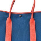 Toile Negonda Garden Party Tote 36 MM  Bleu Zanzibar Capucine