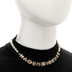Pearl Crystal CC Mademoiselle Choker Gold Pearly White