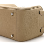 Taurillon Clemence Mini Lindy 20 Beige Marfa
