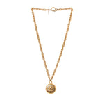 Metal CC Chain Pendant Necklace Gold