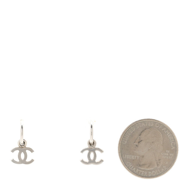 CC Drop Earrings Silver Main Image