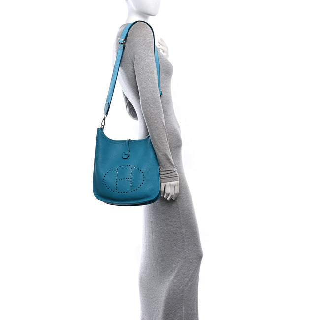 Taurillon Clemence Evelyne III PM Turquoise Colvert Main Image