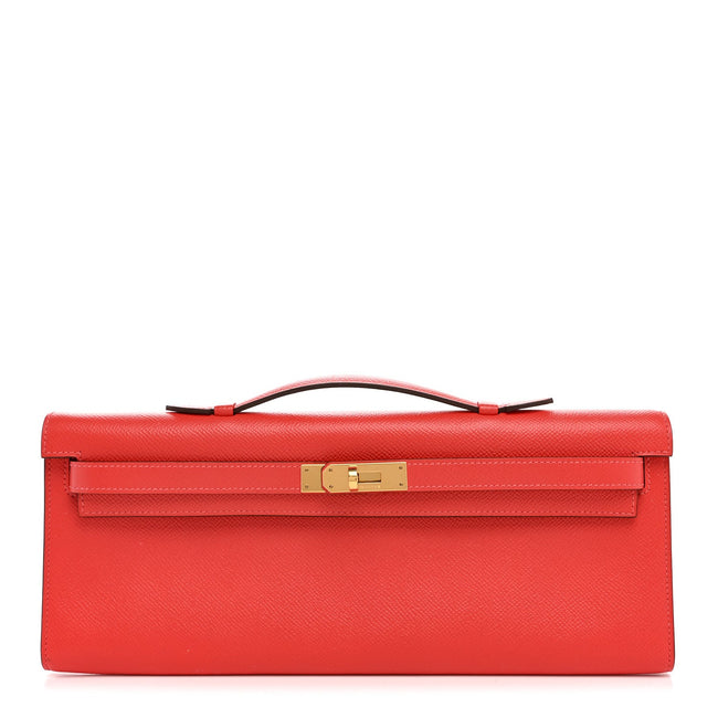 Epsom Kelly Cut Clutch Pochette Rose Jaipur Hover Image