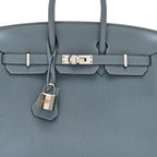 Togo Verso Birkin 25 Bleu Lin Chai