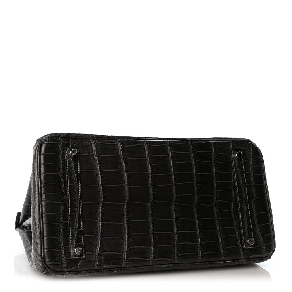 Matte Niloticus Crocodile Birkin 35 Graphite