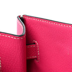 Epsom Horseshoe Birkin 35 Black Bleu Electrique Rose Tyrien