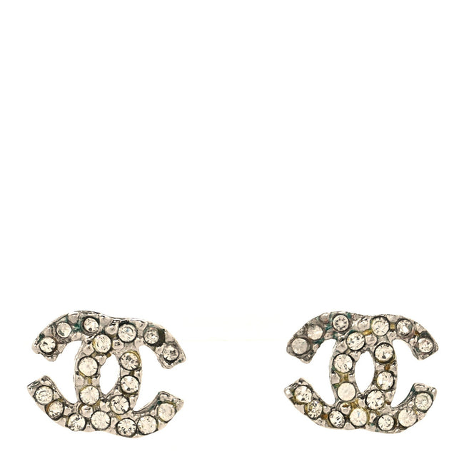 Crystal CC Earrings Silver Hover Image