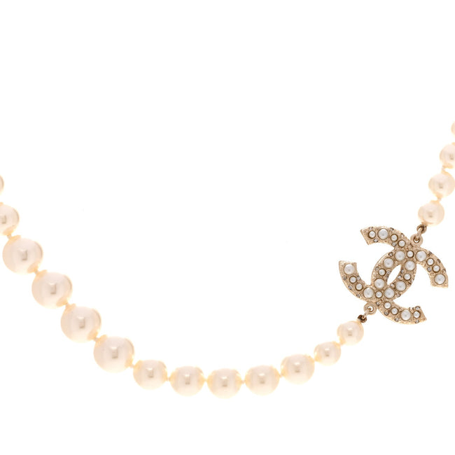 Pearl CC 100th Anniversary Necklace Light Gold Hover Image
