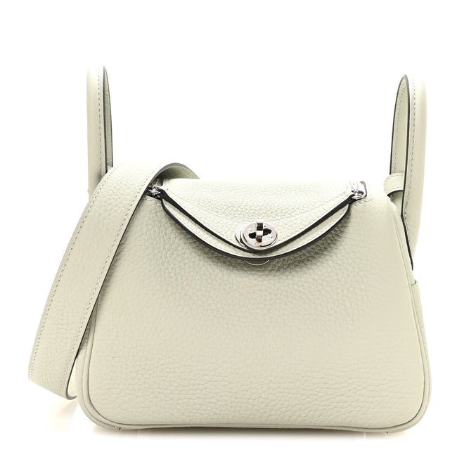 Taurillon Clemence Mini Lindy 20 Gris Neve Hover Image