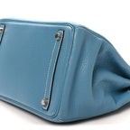 Taurillon Clemence Birkin 30 Blue Jean