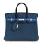 Epsom Tri-Color Birkin 25 Deep Bleu Bleu Hydra Black