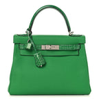 Togo Shiny Niloticus Crocodile Kelly Retourne Touch 28 Bambou
