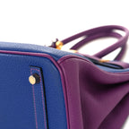 Togo Horseshoe Birkin 30 Blue Electrique Anemone