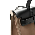 Toile Officier Vache Hunter Herbag Zip 31 PM Etoupe Bleu Indigo Etoupe Black