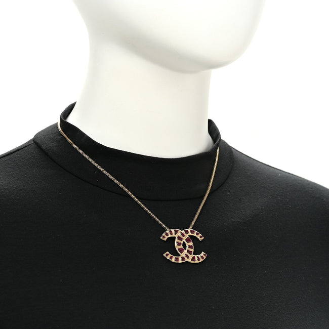 Resin Along The Nile CC Pendant Necklace Gold Purple Main Image