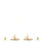Crystal Pearl CC No 5 Hoop Drop Earring Gold