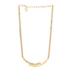 Crystal CC Choker Necklace Gold