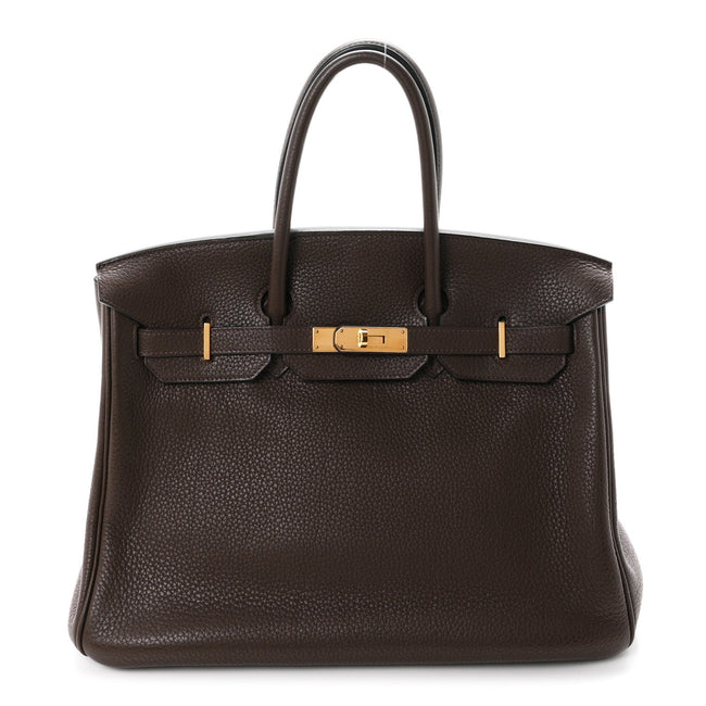 Taurillon Clemence Birkin 35 Cafe Hover Image