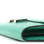 Matte Alligator Constance Long Wallet To Go Vert Jade