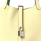 Taurillon Clemence Swift Eclat Picotin Lock 18 PM Jaune Milton Vert Vertigo
