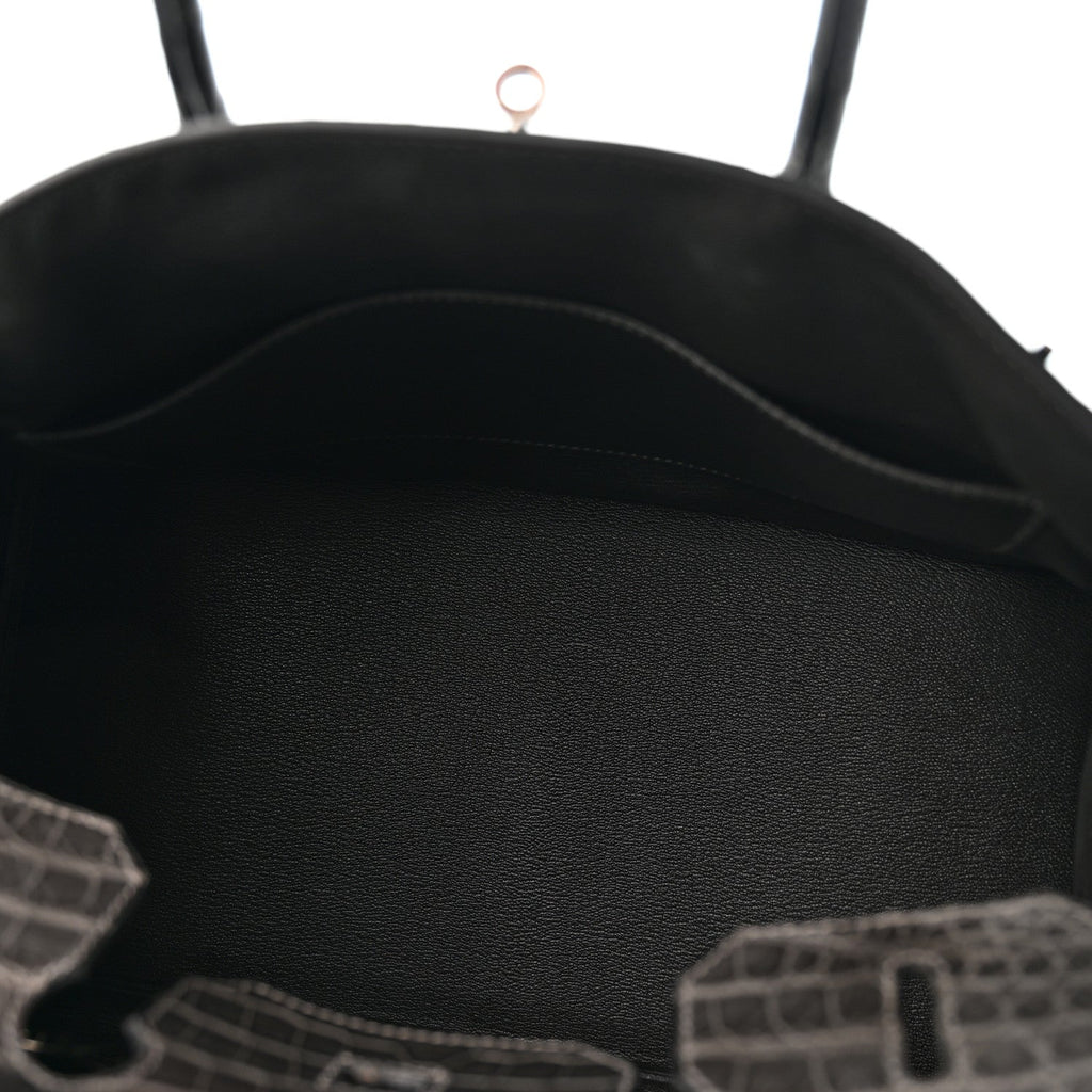 Matte Niloticus Crocodile Birkin 35 Graphite