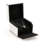 18K White Gold Diamond Comete Geode Pendant Necklace
