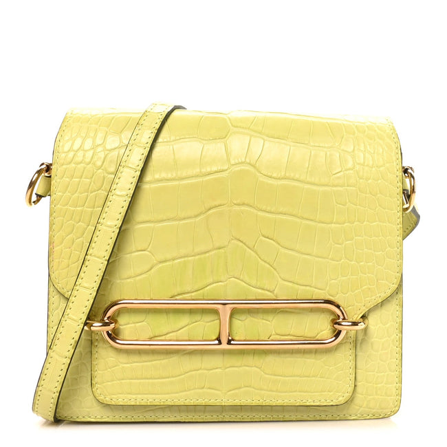 Matte Alligator Mini Sac Roulis Jaune Bourgeon Hover Image