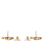 Enamel CC Logo Earrings Gold Black White
