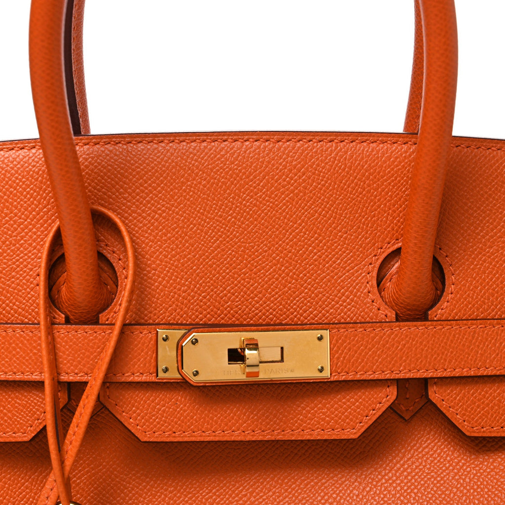 Epsom Birkin 35 Orange