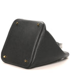 Taurillon Clemence Matte Alligator Picotin Lock Touch 22 MM Black