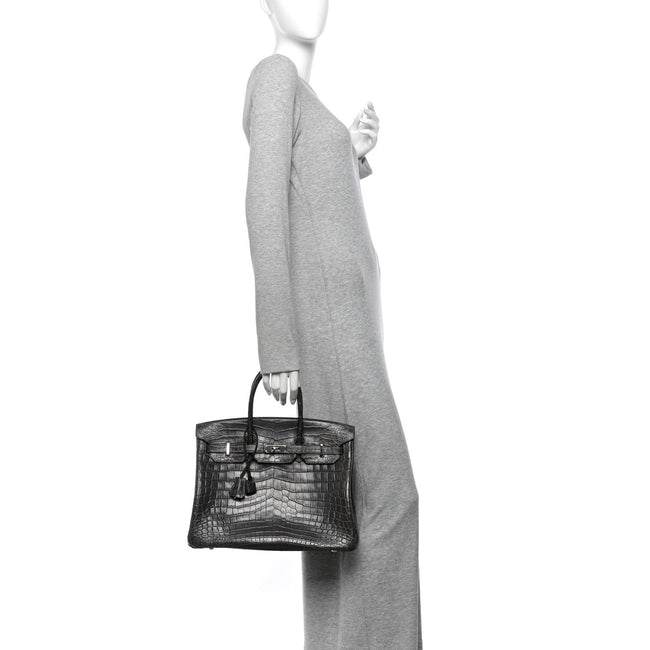 Matte Niloticus Crocodile Birkin 35 Graphite Main Image