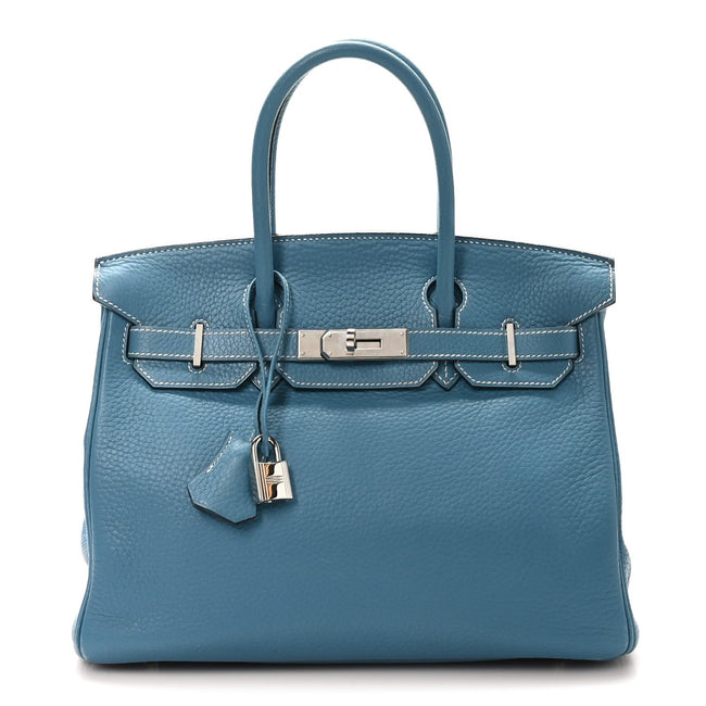 Taurillon Clemence Birkin 30 Blue Jean Hover Image