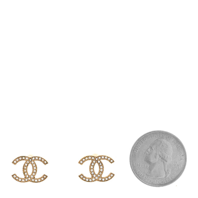Crystal CC Earrings Gold Main Image