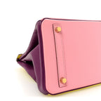 Chevre Mysore Horseshoe Birkin 30 Rose Confetti Anemone Lime